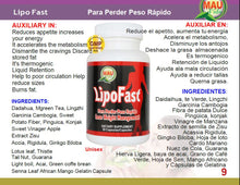 PRODUCTO NATURAL PARA PERDER PESO RÁPIDO (LIPO FAST)