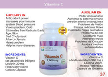 VITAMINA C - 1,000mg 100% NATURAL (90 Cápsulas)