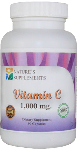 VITAMINA C - 1,000mg 100% NATURAL (90 Cápsulas)